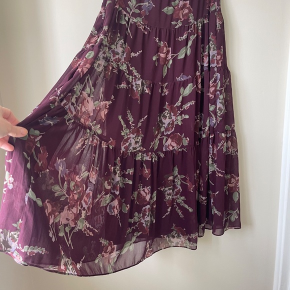 Floral Chiffon Tiered A-Line Skirt - Picture 4 of 10